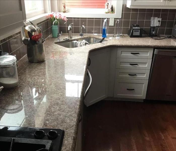 kitchen with hidden water damage