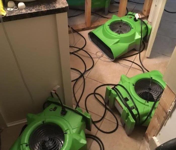 equipment set after water damage