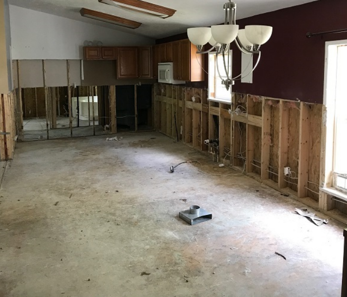 hardwood floors removed