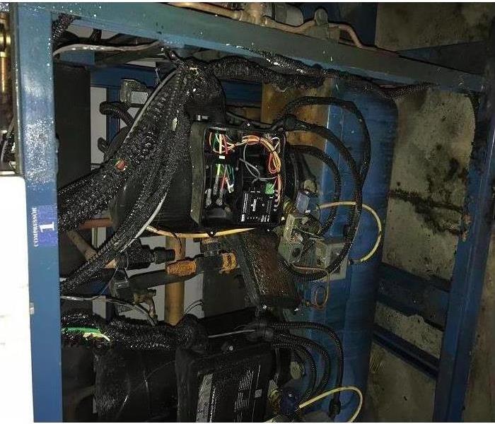 fire damaged electrical panel
